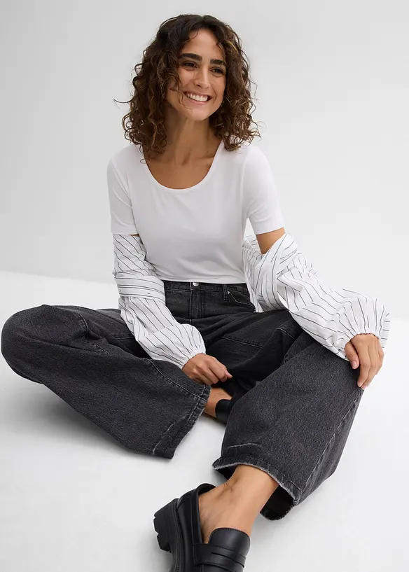 T-Shirt aus softer Viskose (2er Pack), bonprix