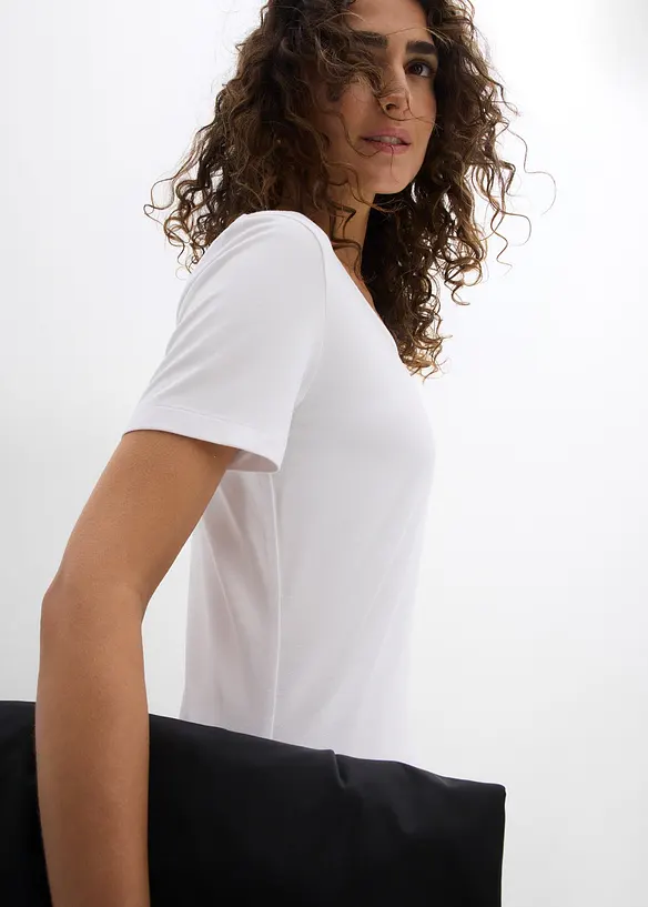 T-Shirt aus softer Viskose (2er Pack), bonprix