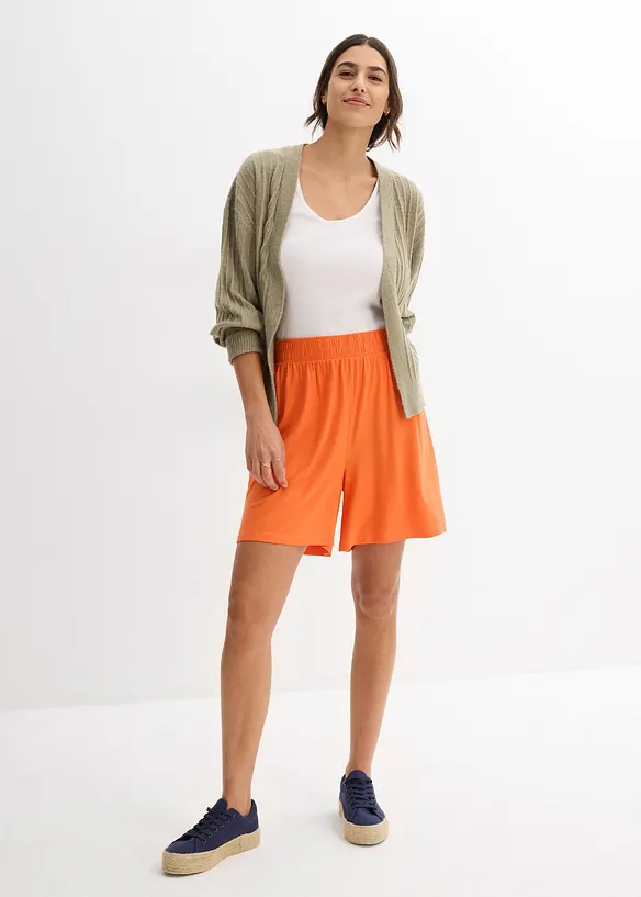 Short à taille élastiquée en viscose extensible, bonprix
