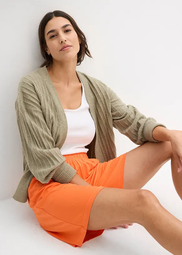Short à taille élastiquée en viscose extensible, bonprix