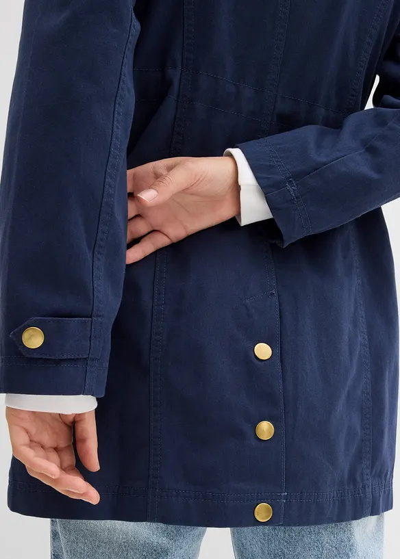 Baumwoll Parka im Utility Stil, halblang, bonprix