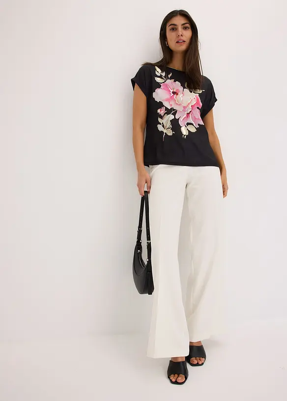 Shirt mit Webeinsatz, bonprix