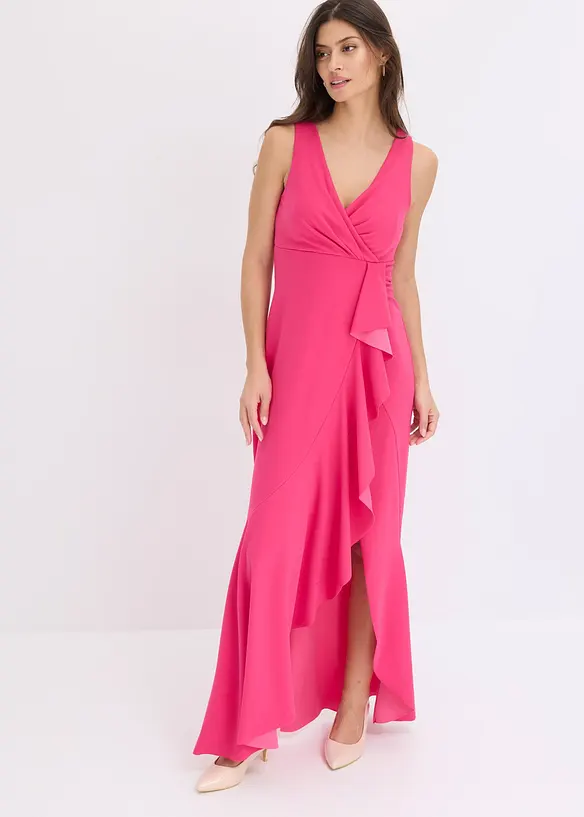 Maxikleid aus strukturiertem Crepe, bonprix