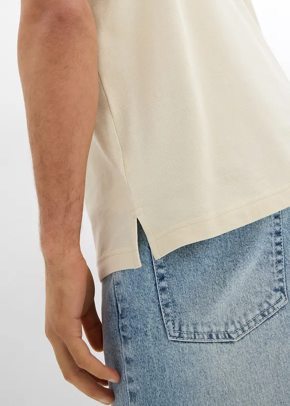 Lot de 2 polos en maille piquée, 100% coton, bonprix