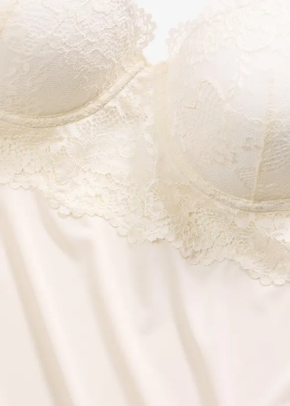 Caraco soutien-gorge en matière microfibre lisse, bonprix