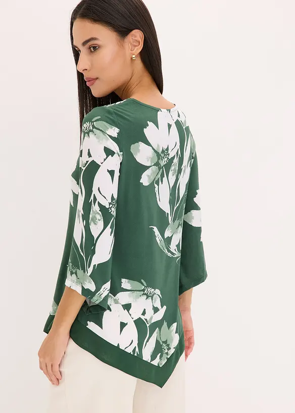 T-shirt tunique à motif floral, bonprix