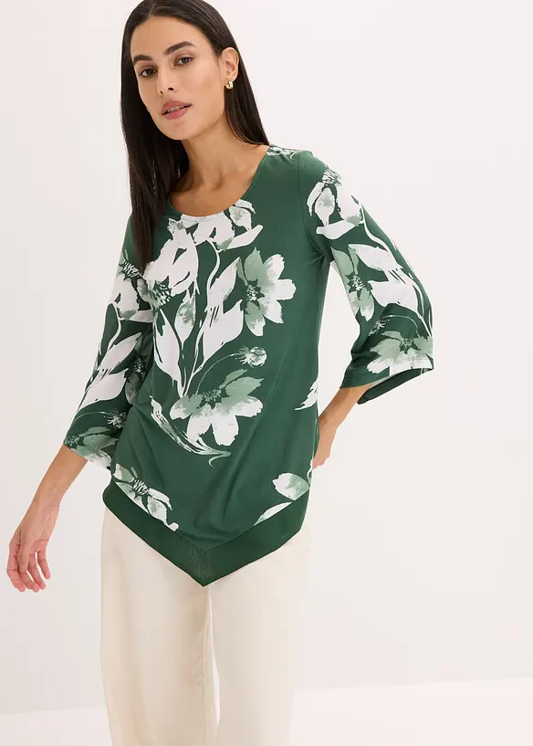 T-shirt tunique à motif floral, bonprix