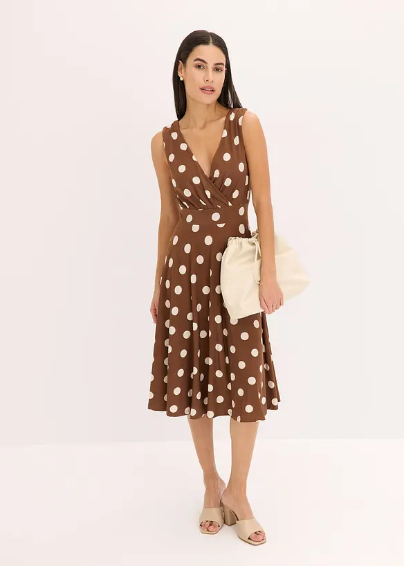 Robe en jersey à pois, bonprix