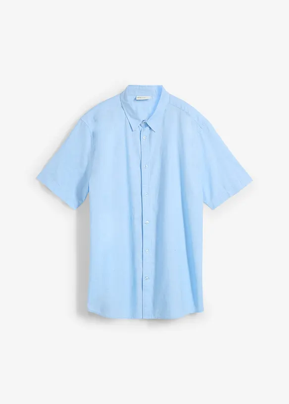 Chemise manches courtes en lin mélangé léger, bonprix