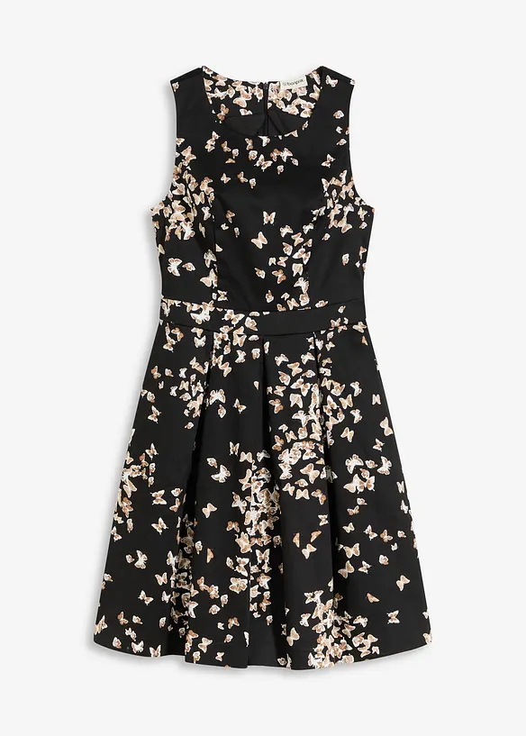 Robe à plis piqués et poches, bonprix