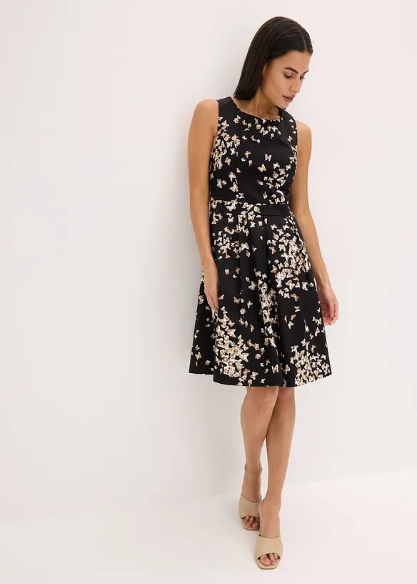 Robe à plis piqués et poches, bonprix