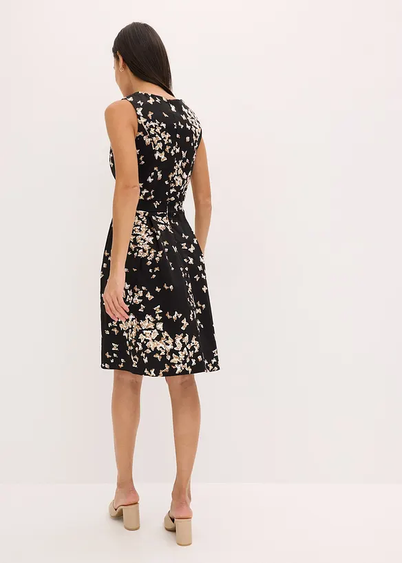 Robe à plis piqués et poches, bonprix