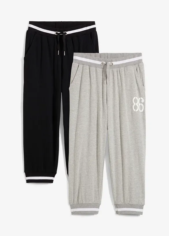 Jogginghose in 3/4 Länge (2er Pack), bonprix