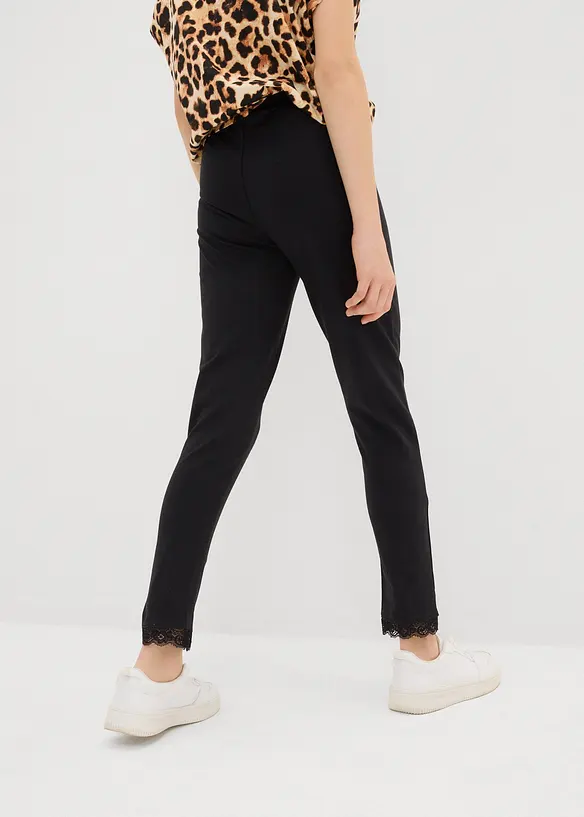 Lot de 2 leggings avec finition dentelle, bonprix