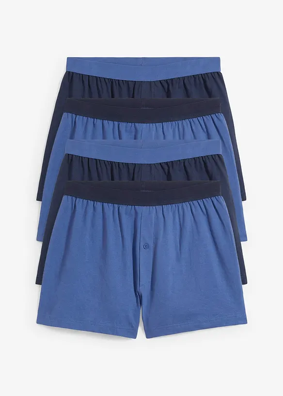 Lockere Jersey Boxershorts aus Baumwolle (4er Pack), bonprix