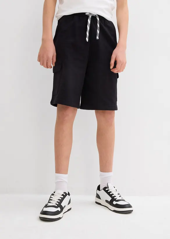 Sweat-Bermuda mit Cargotaschen aus reiner Bio-Baumwolle, bonprix