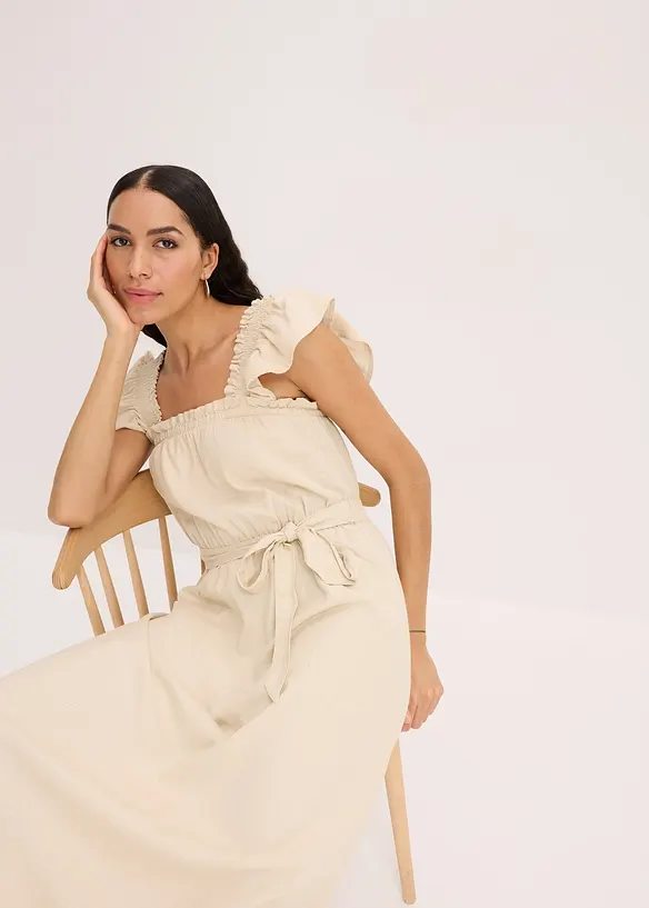 Leinen-Maxikleid, bonprix