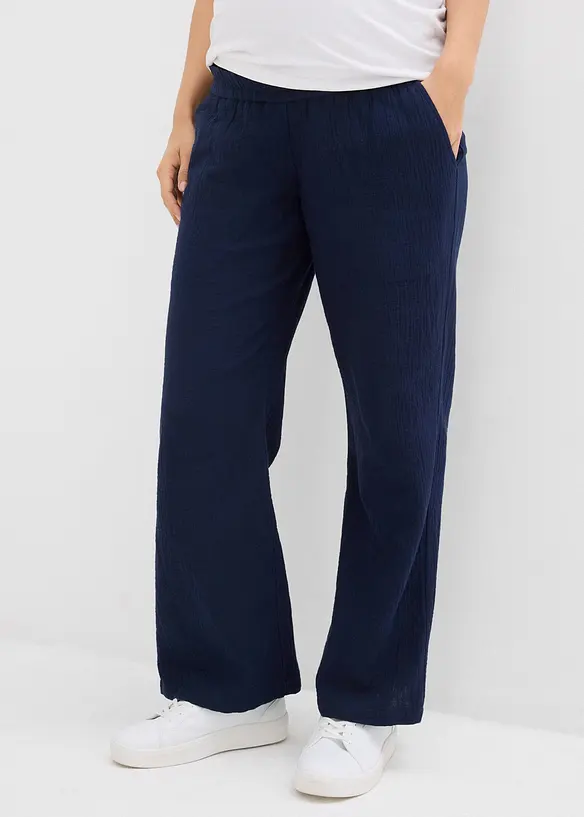 Pantalon de grossesse 100% gaze de coton, Loose, bonprix