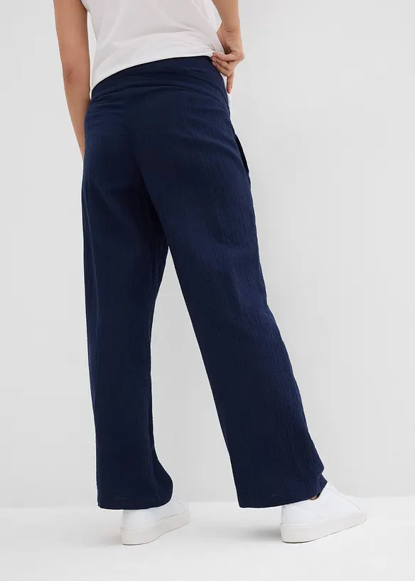 Pantalon de grossesse 100% gaze de coton, Loose, bonprix