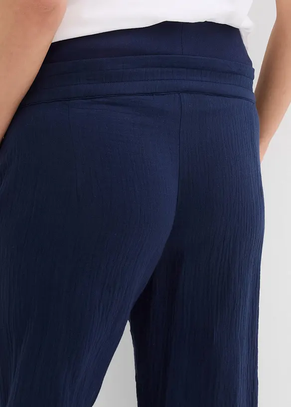 Pantalon de grossesse 100% gaze de coton, Loose, bonprix