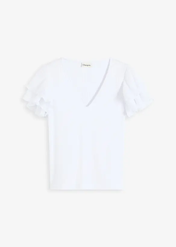T-shirt à volants, bonprix