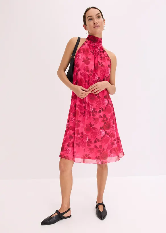 Robe en mesh imprimée, bonprix