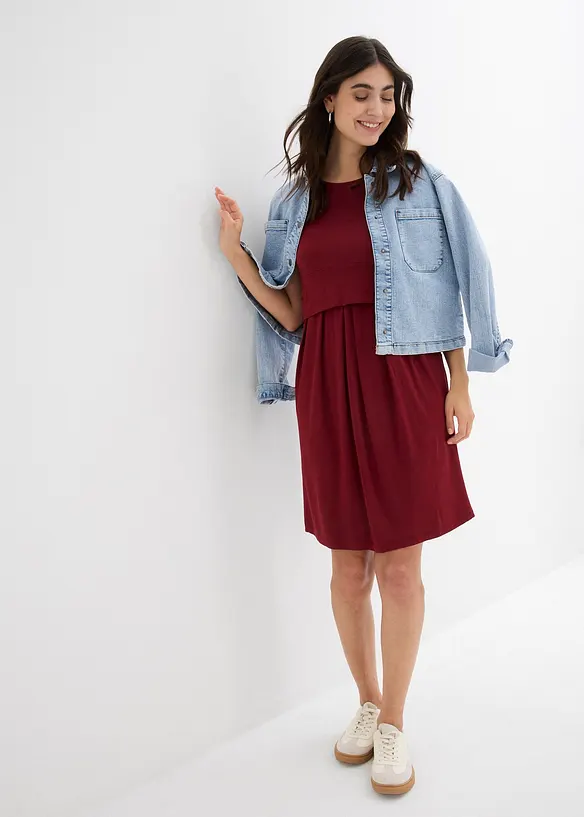 Robe de grossesse 2en1 en viscose, fonction allaitement discrète, bonprix