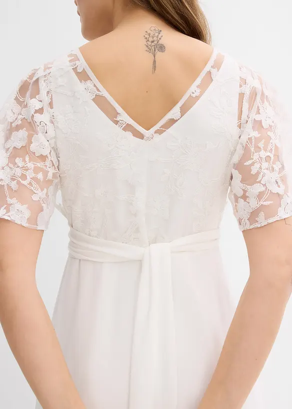 Robe de mariée 2en1 pour femme enceinte avec fonction allaitement discrète, bonprix