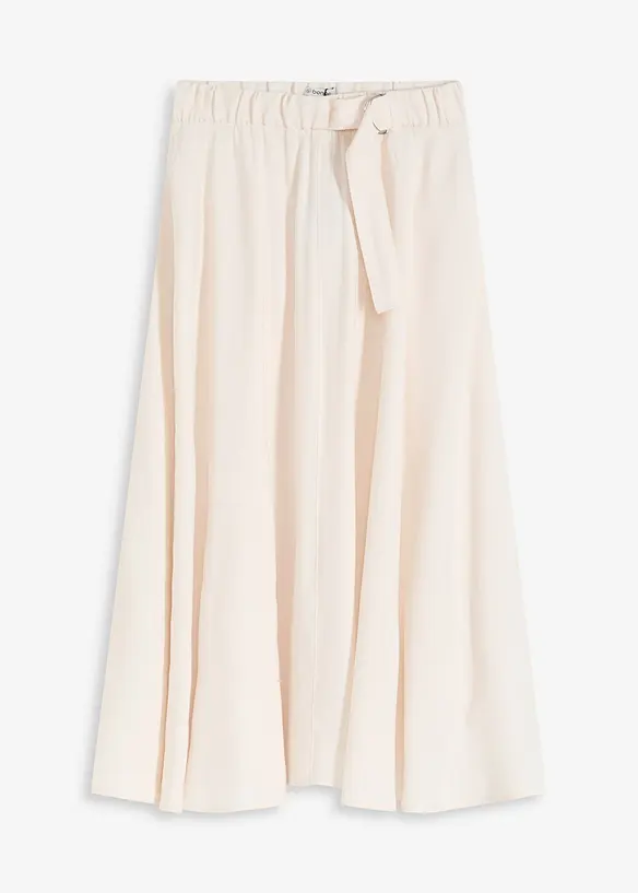 Jupe fluide en twill de viscose mélangée, bonprix