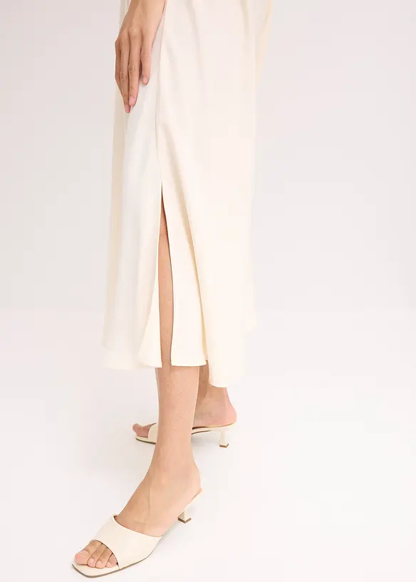 Jupe fluide en twill de viscose mélangée, bonprix
