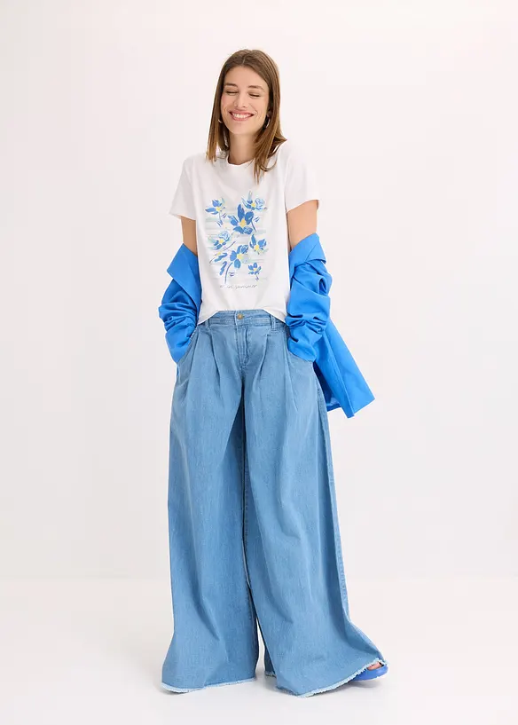 T-Shirt aus elastischem Baumwoll-Mix, bonprix