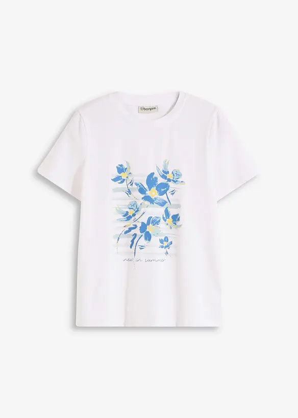 T-Shirt aus elastischem Baumwoll-Mix, bonprix