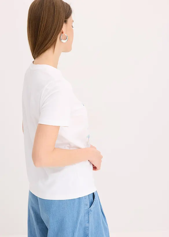 T-Shirt aus elastischem Baumwoll-Mix, bonprix