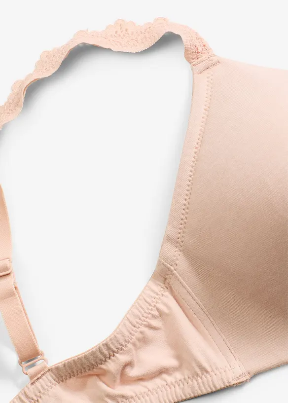 Lot de 2 soutiens-gorge coton à coques sans armatures, bonprix