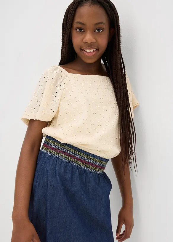 Jupe en jean 100% coton, bonprix