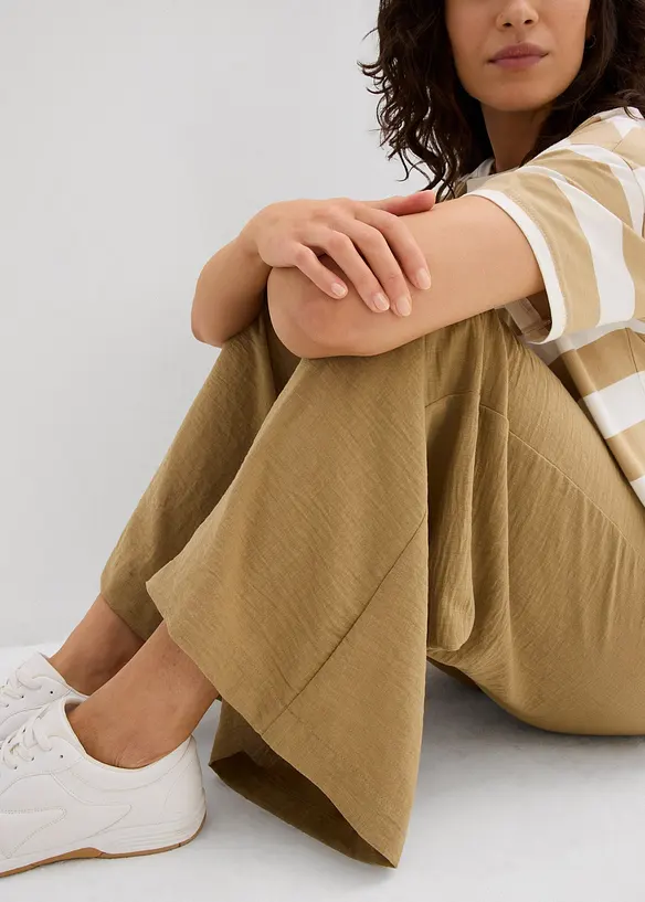Pantalon palazzo à pinces, bonprix