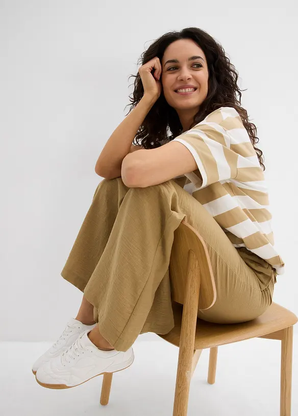 Pantalon palazzo à pinces, bonprix
