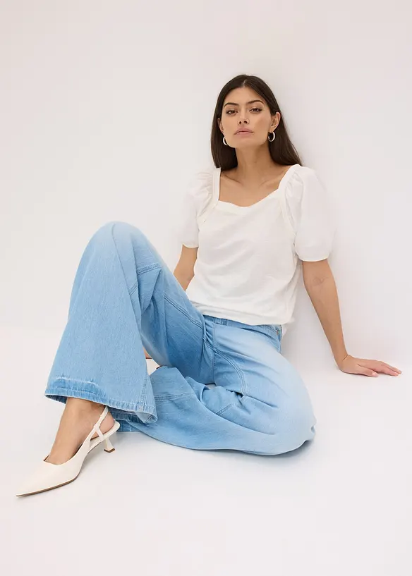Shirt mit Puffärmeln, bonprix