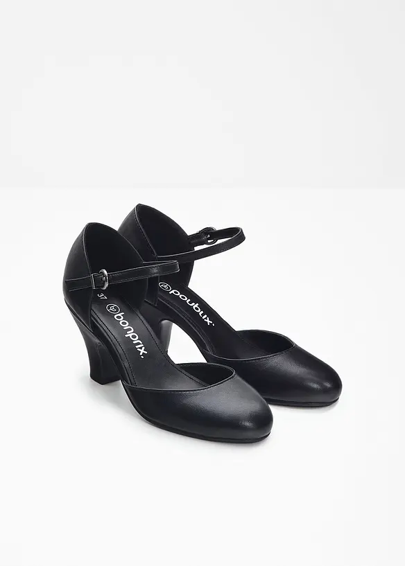 Escarpins à bride en cuir, bonprix