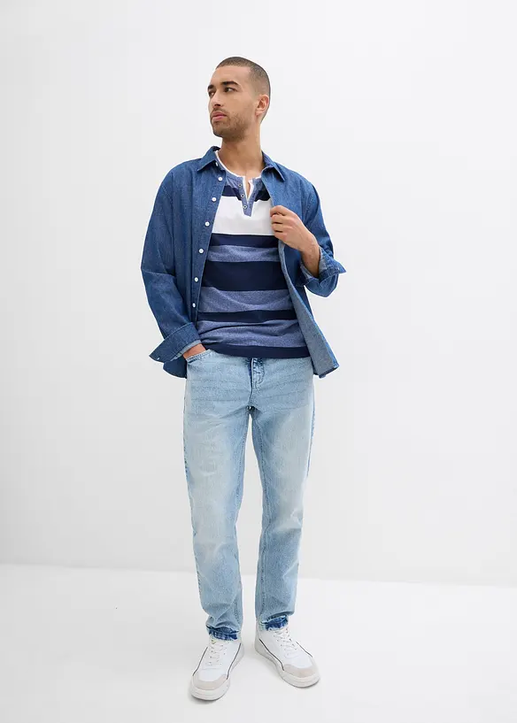 Henleyshirt, Kurzarm, bonprix