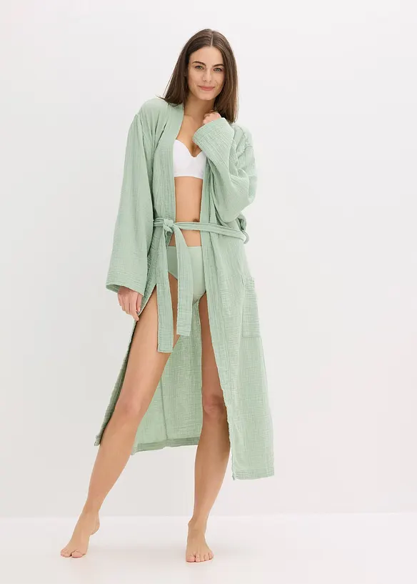 Morgenmantel aus softem Musselin, oversized, bonprix