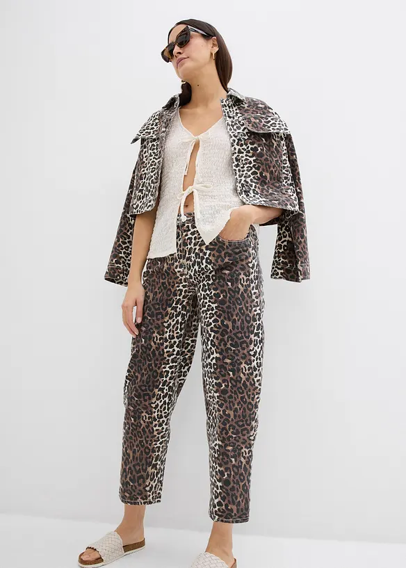 Blouse en jersey avec laçage, bonprix