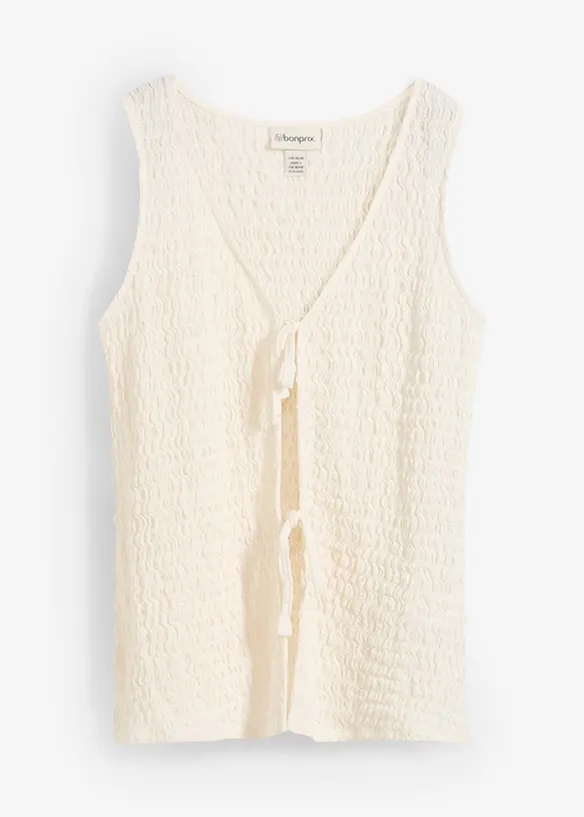 Blouse en jersey avec laçage, bonprix