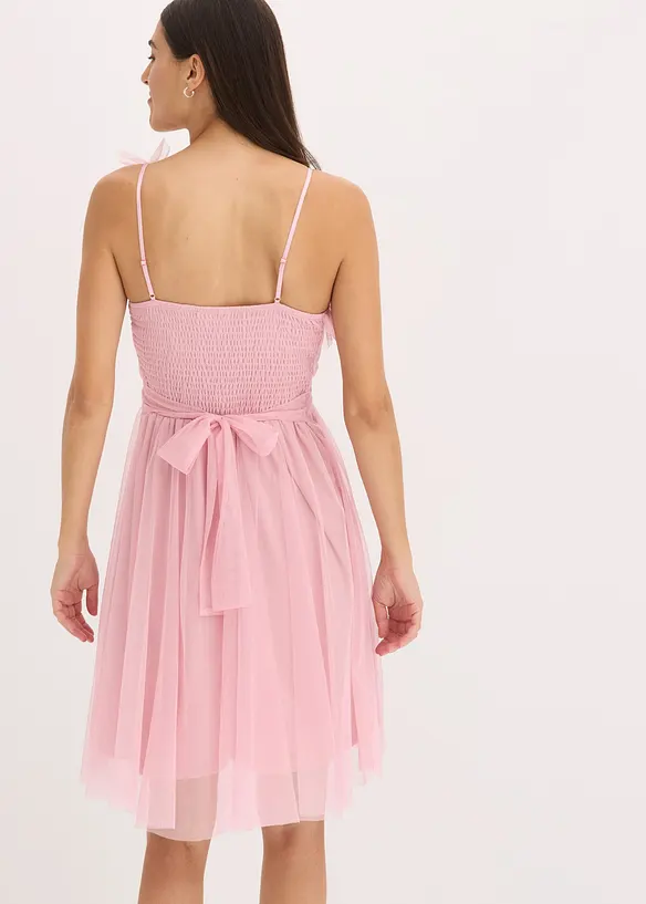 Robe une épaule en tulle délicat, bonprix