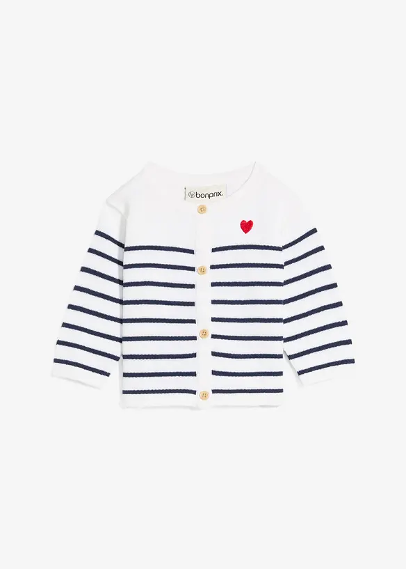 Gilet en maille avec boutons, bonprix