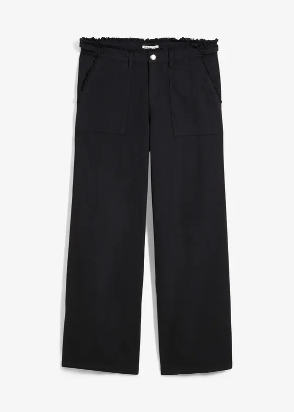 Pantalon fluide en lin mélangé, bonprix