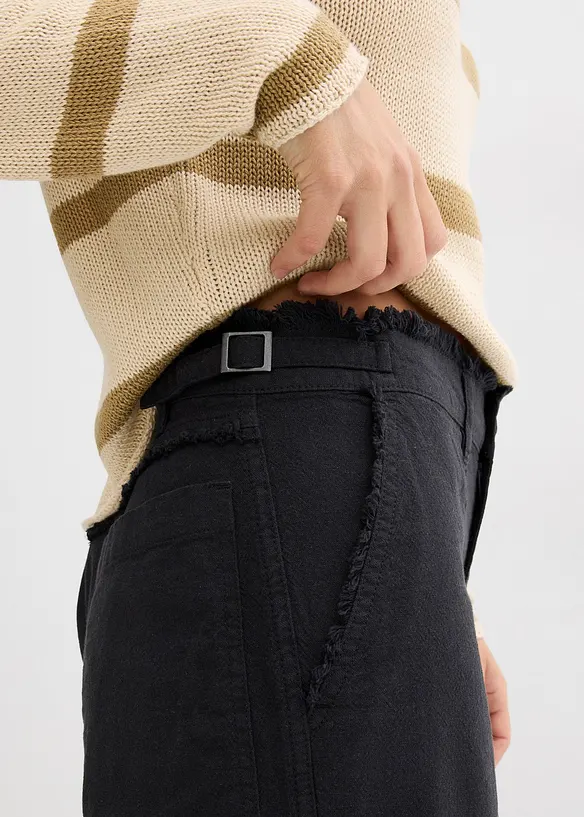 Pantalon fluide en lin mélangé, bonprix