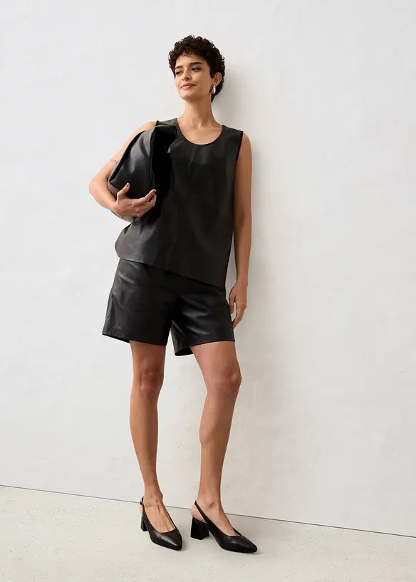 Short en cuir nappa d’agneau, bonprix