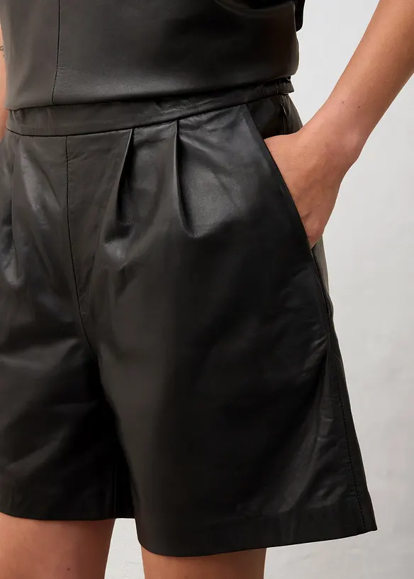 Short en cuir nappa d’agneau, bonprix
