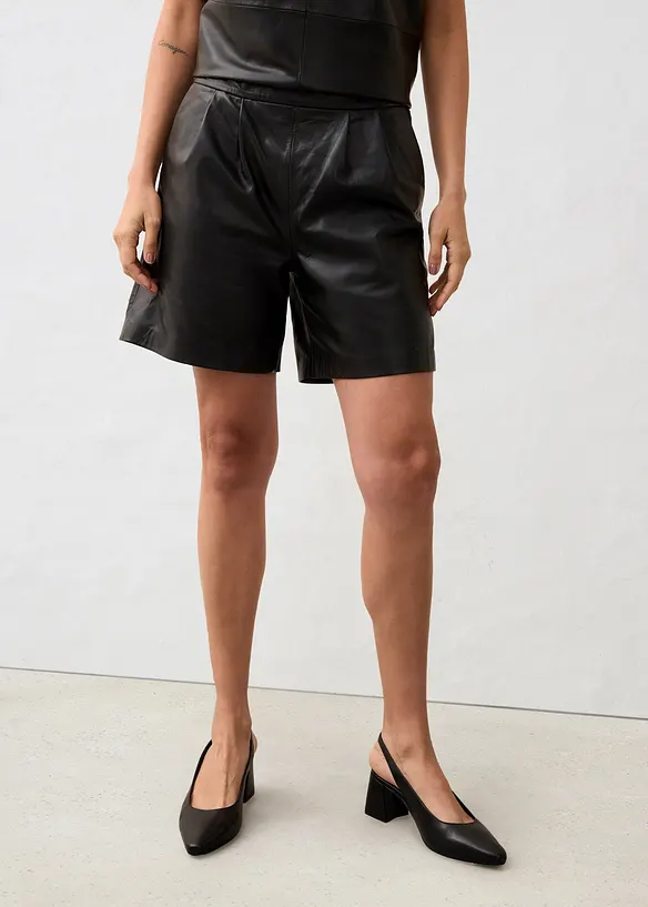 Short en cuir nappa d’agneau, bonprix